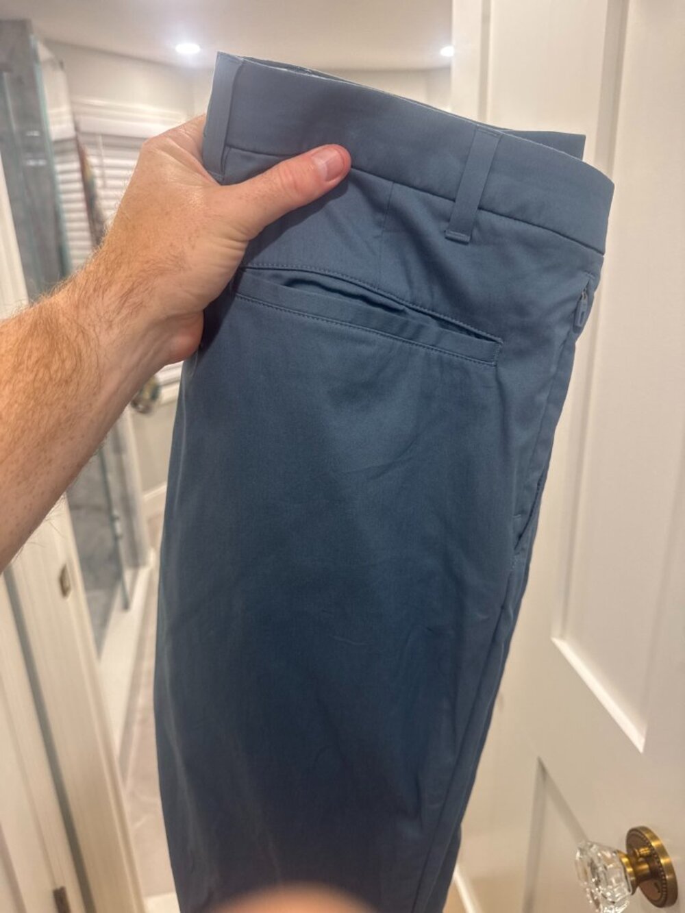Birddogs Slate Blue Lined Pants Mens 36x30 Built-In Underwear Liner
